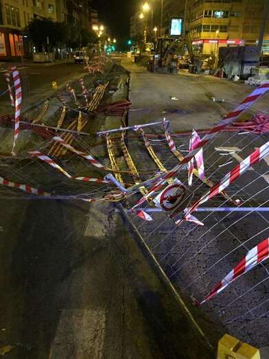 Estado en que quedaron las vallas/TA.